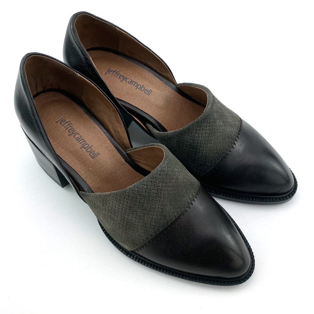 Jeffrey Campbell Shriver Loafers Coffee Distressed Combo Sz 7